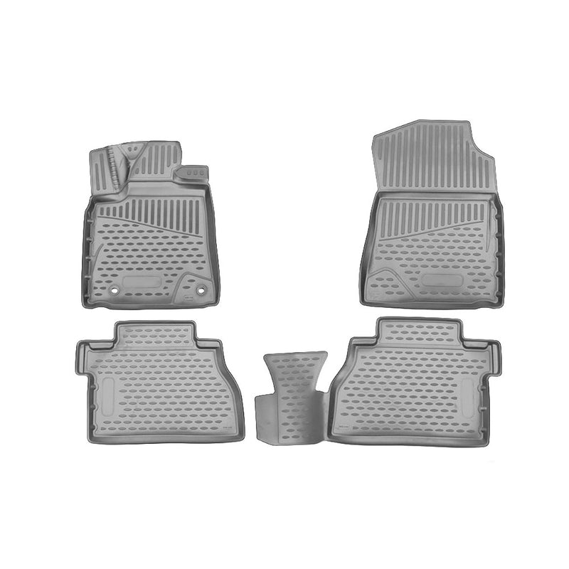 2014-2021 Toyota Tundra CrewMax Cab Floor Mats Liners Full Set All Weather Gray