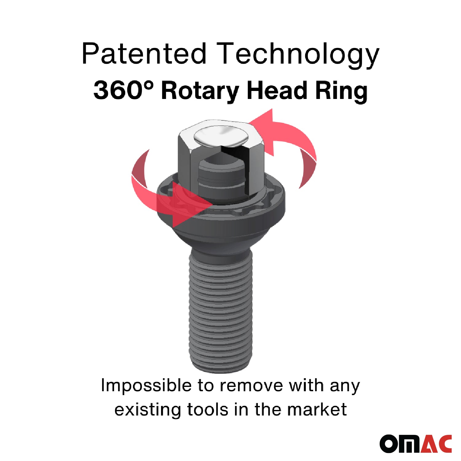 Wheel Lock Kit for Volkswagen Golf Jetta M14X1,5 Chromed Black 4Locks & 1Key