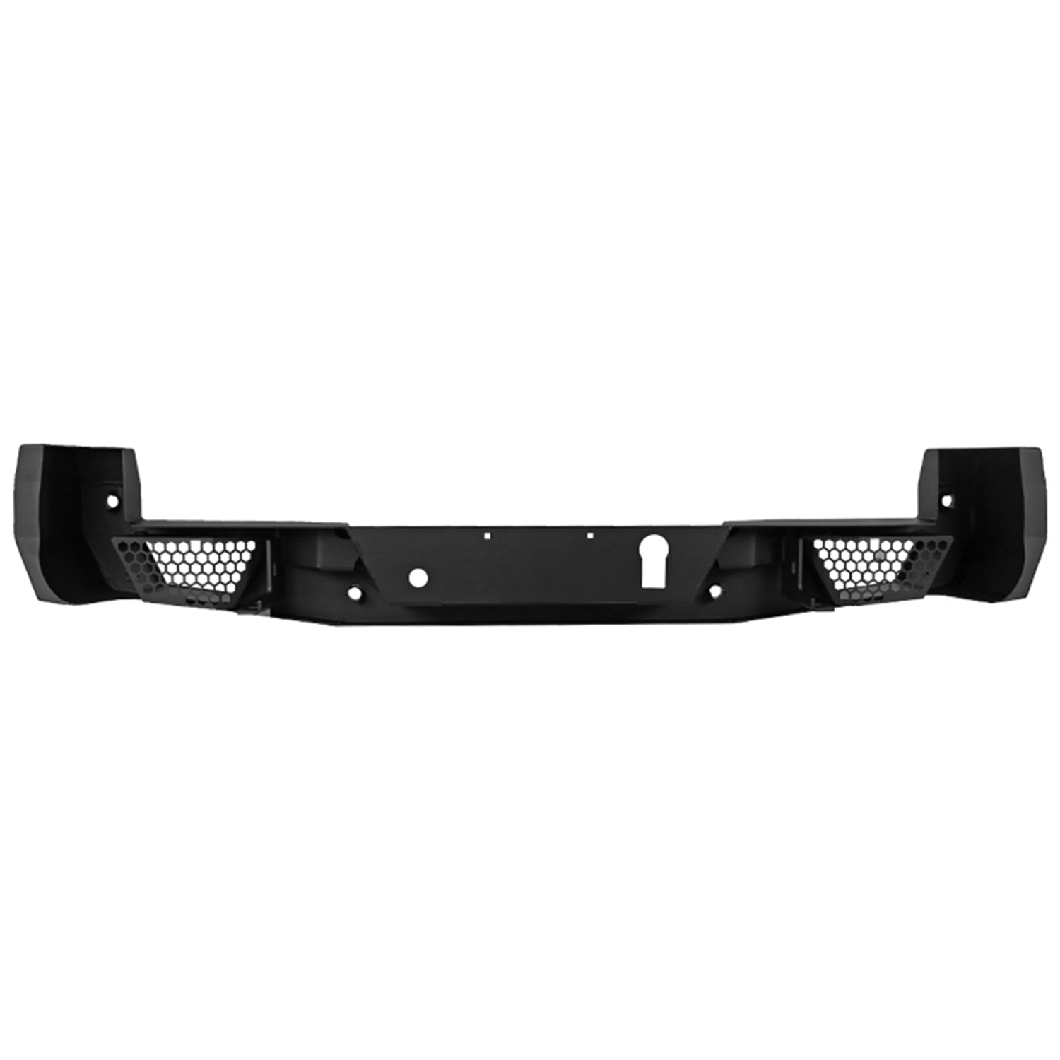 2016-2021 Toyota Tacoma Black Heavy Duty Steel Rear Step Bumper w/License Lamp