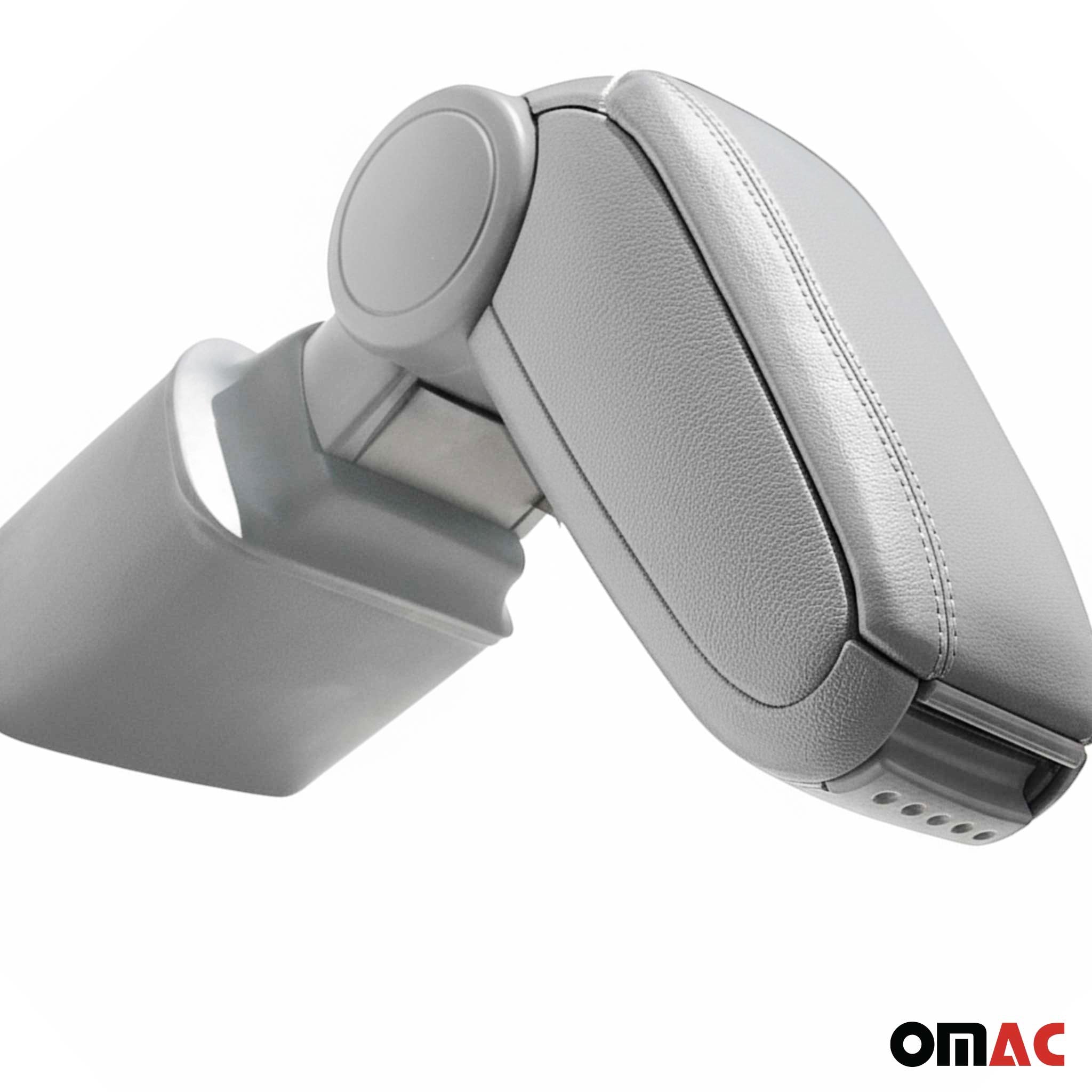 2011-2017 Nissan Juke Gray Center Console Armrest Plastic PU Leather 1Pc