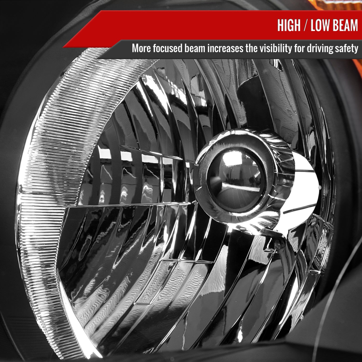 2007-2011 Honda CR-V Factory Style Headlights Matte Black Housing/Clear Lens