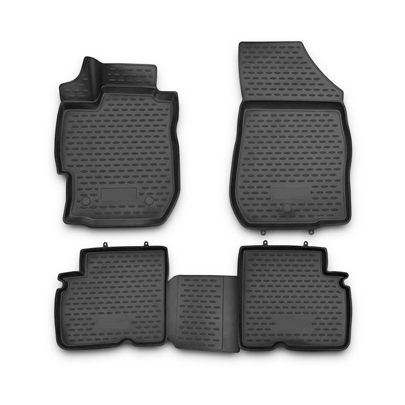 2012-2019 Nissan Versa Sedan Floor Mats Liners Full Set All Weather Black