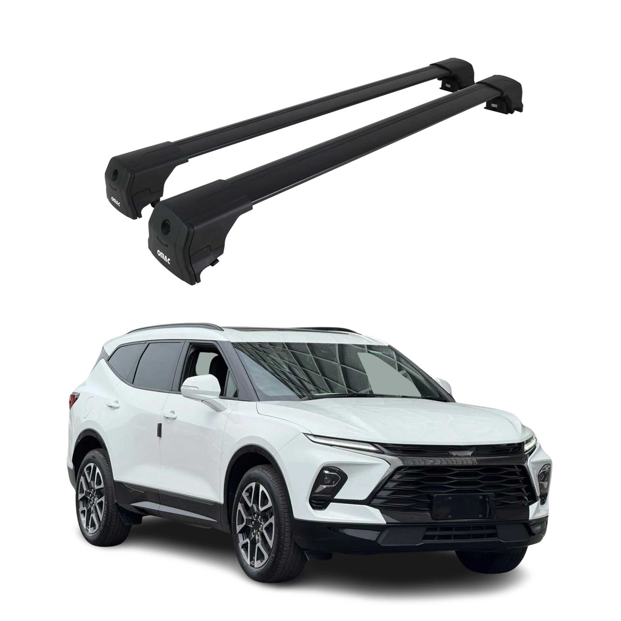 2024-2026 Chevrolet Blazer EV Roof Rack Cross Bars Luggage Carrier Alu Black 2x