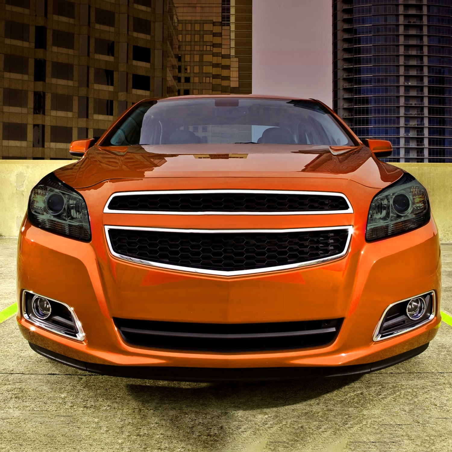 2013-2015 Chevy Malibu / Malibu Limited Projector Headlights Amber Reflectors