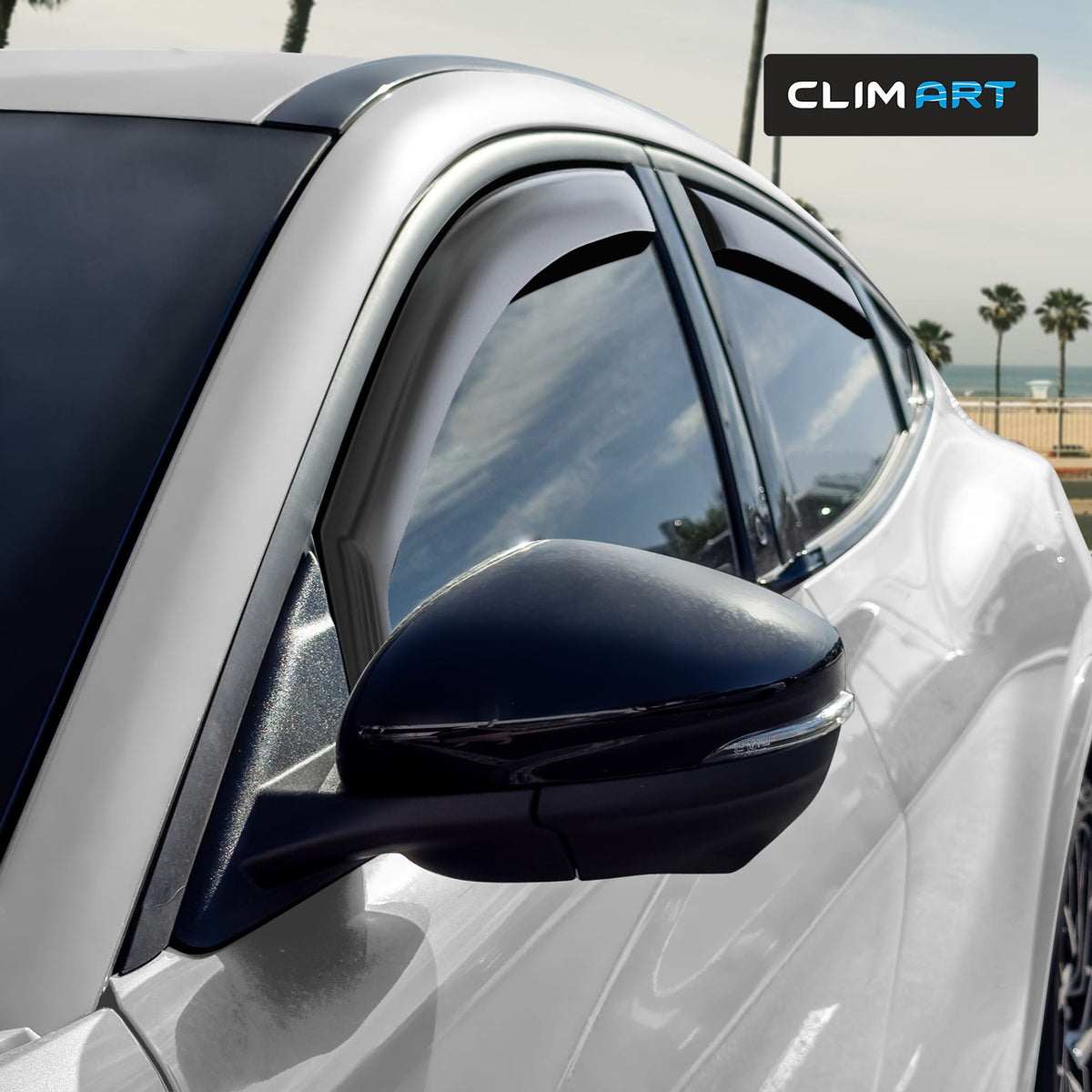 Clim Art Wind Deflectors for Ford Mustang Mach-E 2021-2026 In-channel Smoke 4Pcs