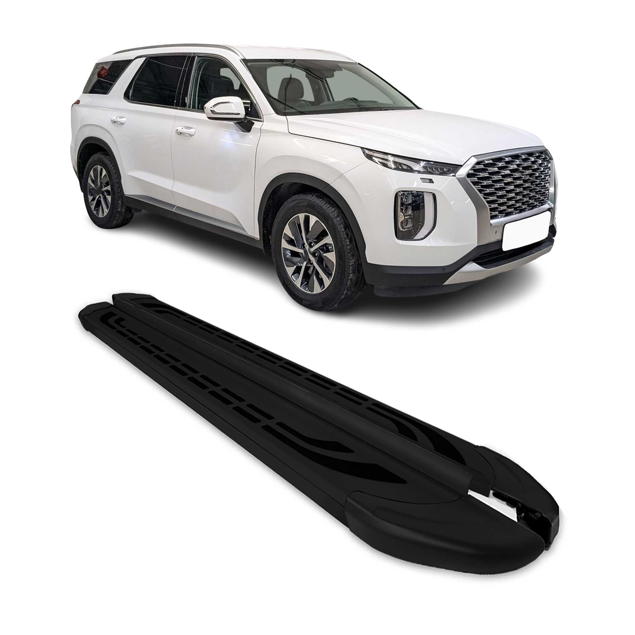 2020-2025 Hyundai Palisade Nerf Bar Side Step Running Board Black 2 Pcs
