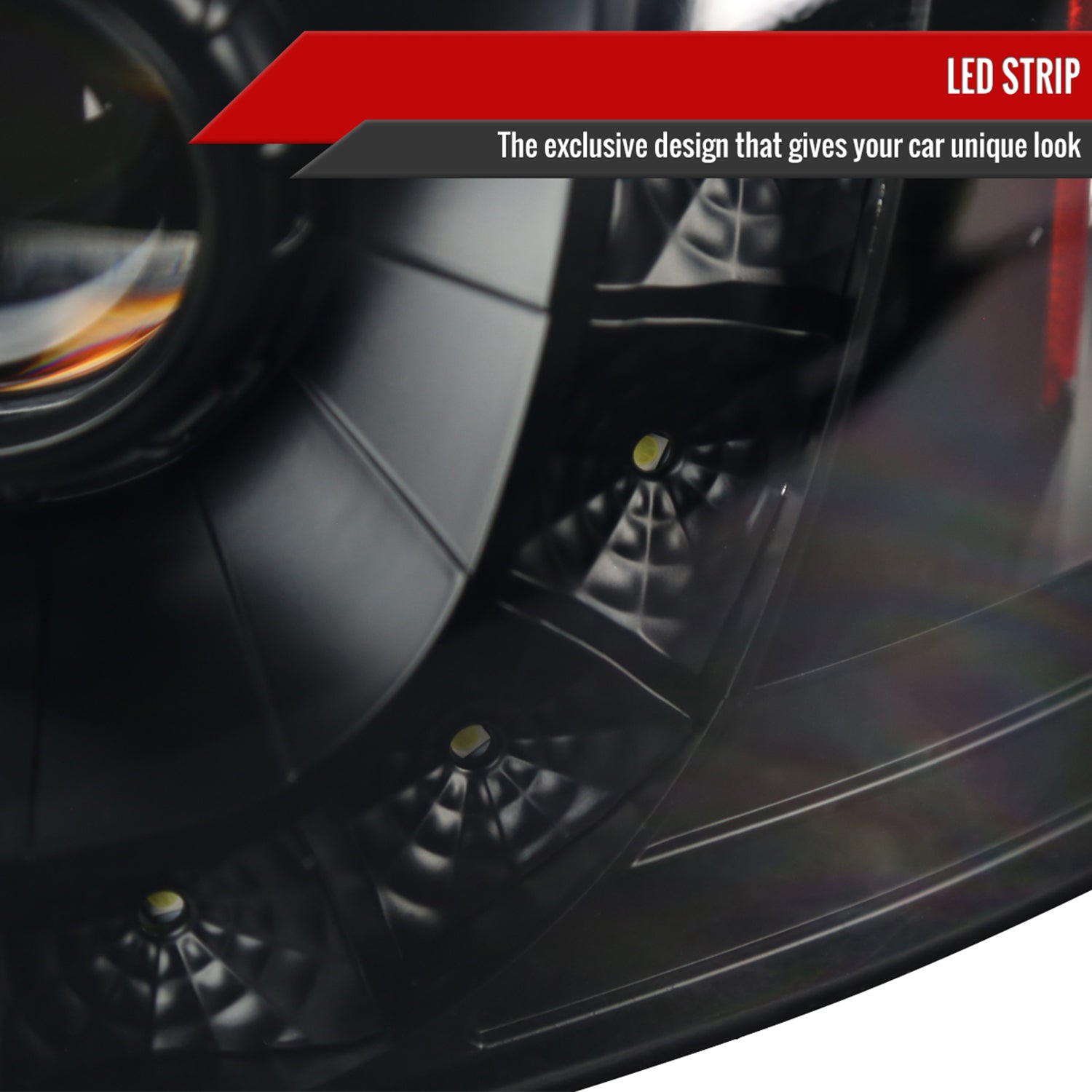 1997-2004 Ford F-150 / 1997-2002 Expedition Projector Headlights LED Light Smoke