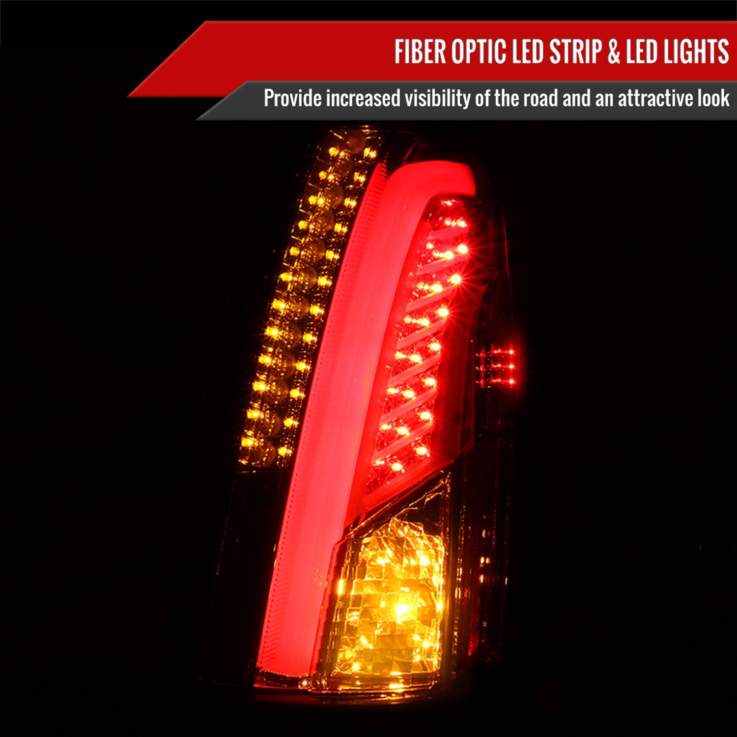 2003-2007 Cadillac CTS LED Tail Lights Chrome Housing/Clear Lens