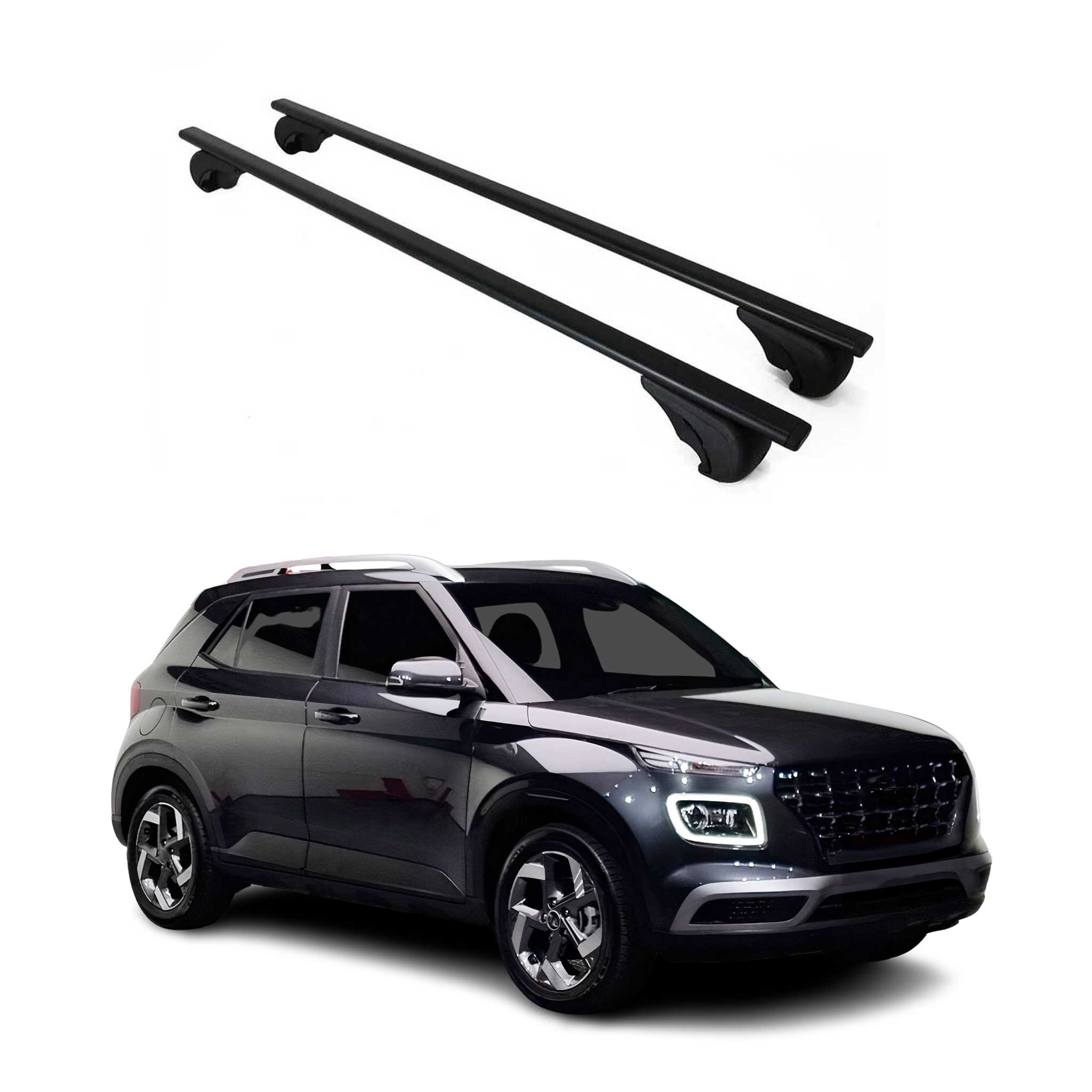 2020-2025 Hyundai Venue Roof Rack Cross Bars Black