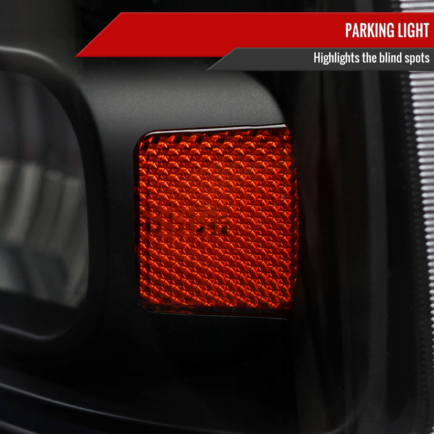 1999-2004 Ford Excursion/F-250/350/450/550 Crystal Headlights Matt Black/Clear