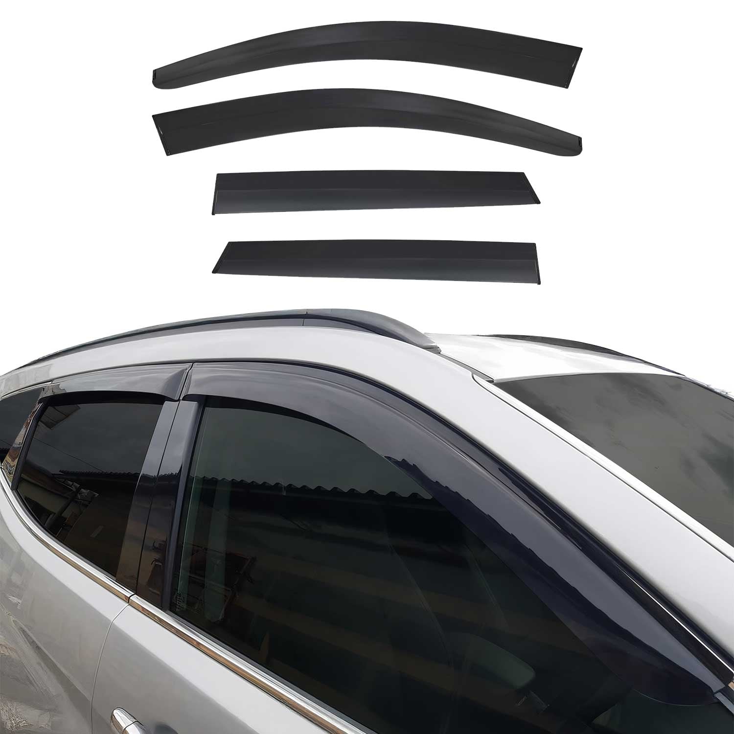 2017-2020 Nissan Rogue Sport Window Visor Vent Rain Deflector 4Pcs Smoke