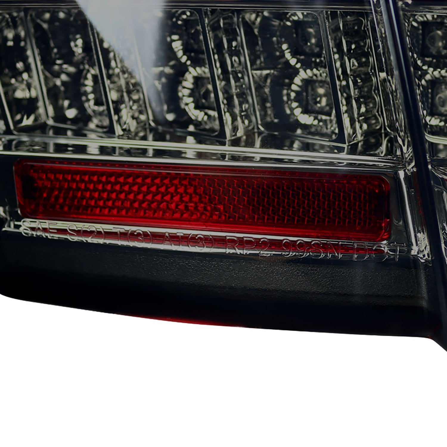 1999-2004 Ford Mustang Sequential LED Tail Lights Chrome/Red Smoke Lens
