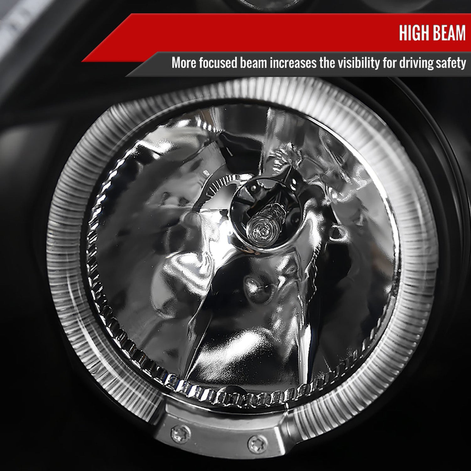 2006-2011 Mitsubishi Eclipse Dual Halo Projector Headlights Matte Black/Clear