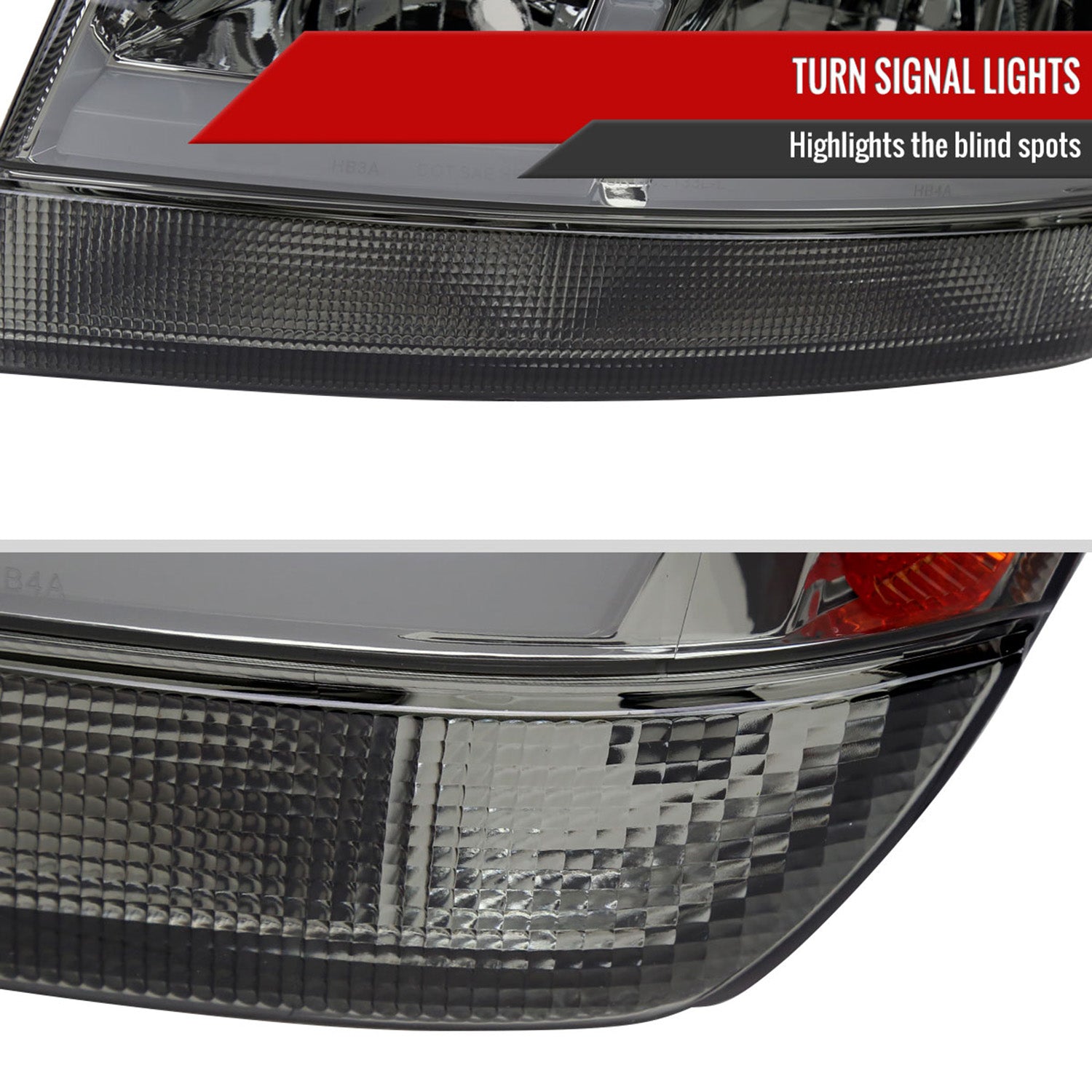 1999-2004 Jeep Grand Cherokee Factory Dual LED Bar Headlights Chrome/Smoke