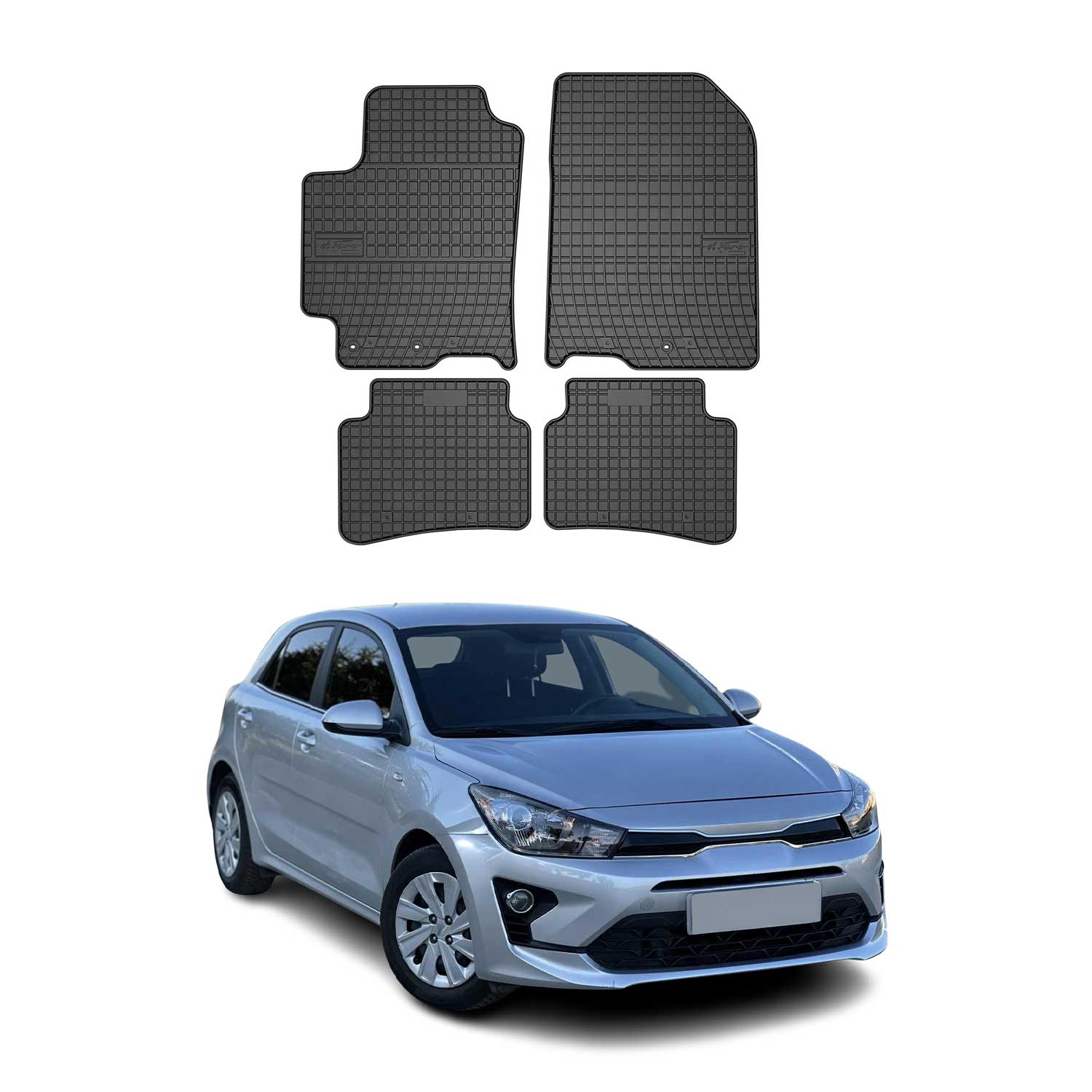 2018-2023 Kia Rio Floor Mats Liners Full Set All Weather Rubber Black
