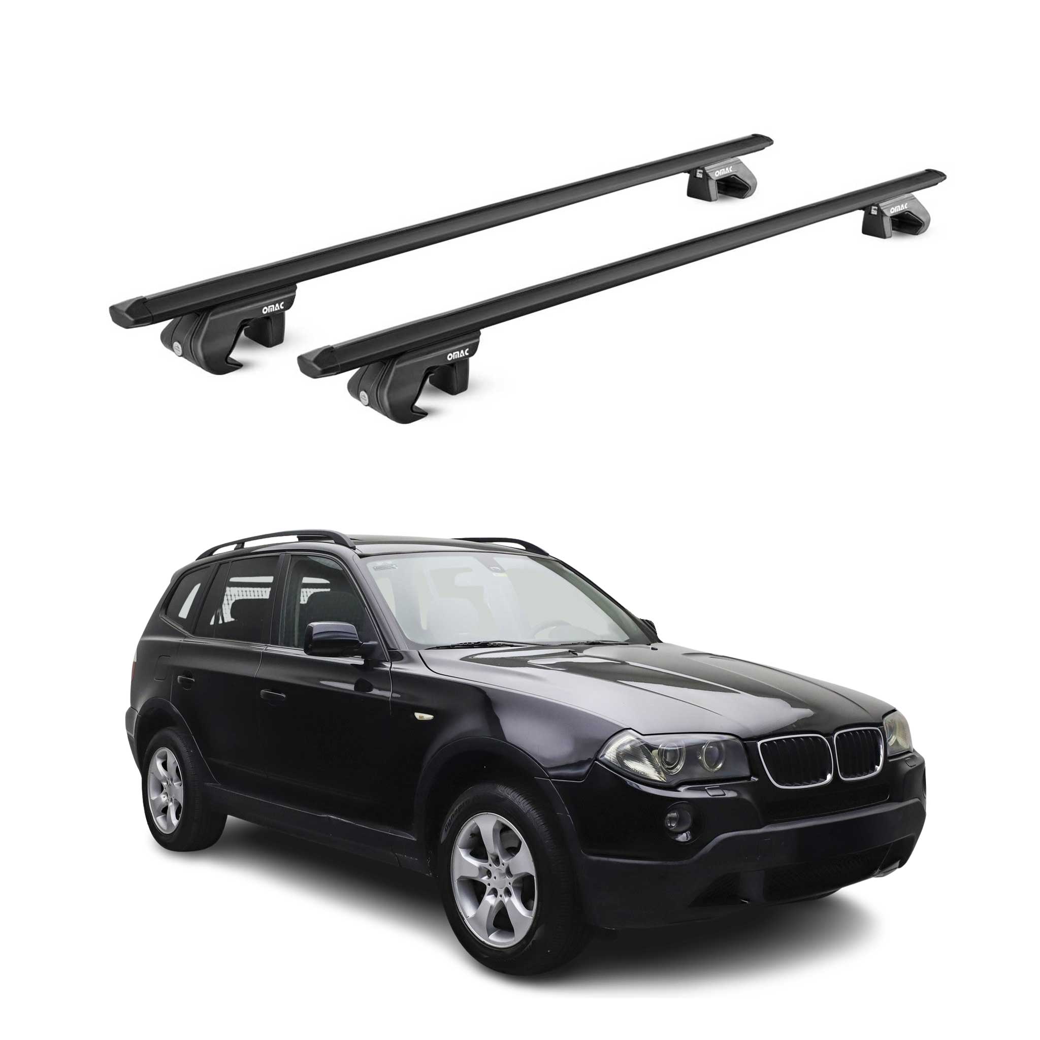 2004-2010 BMW X3 E83 Roof Rack Cross Bars Black