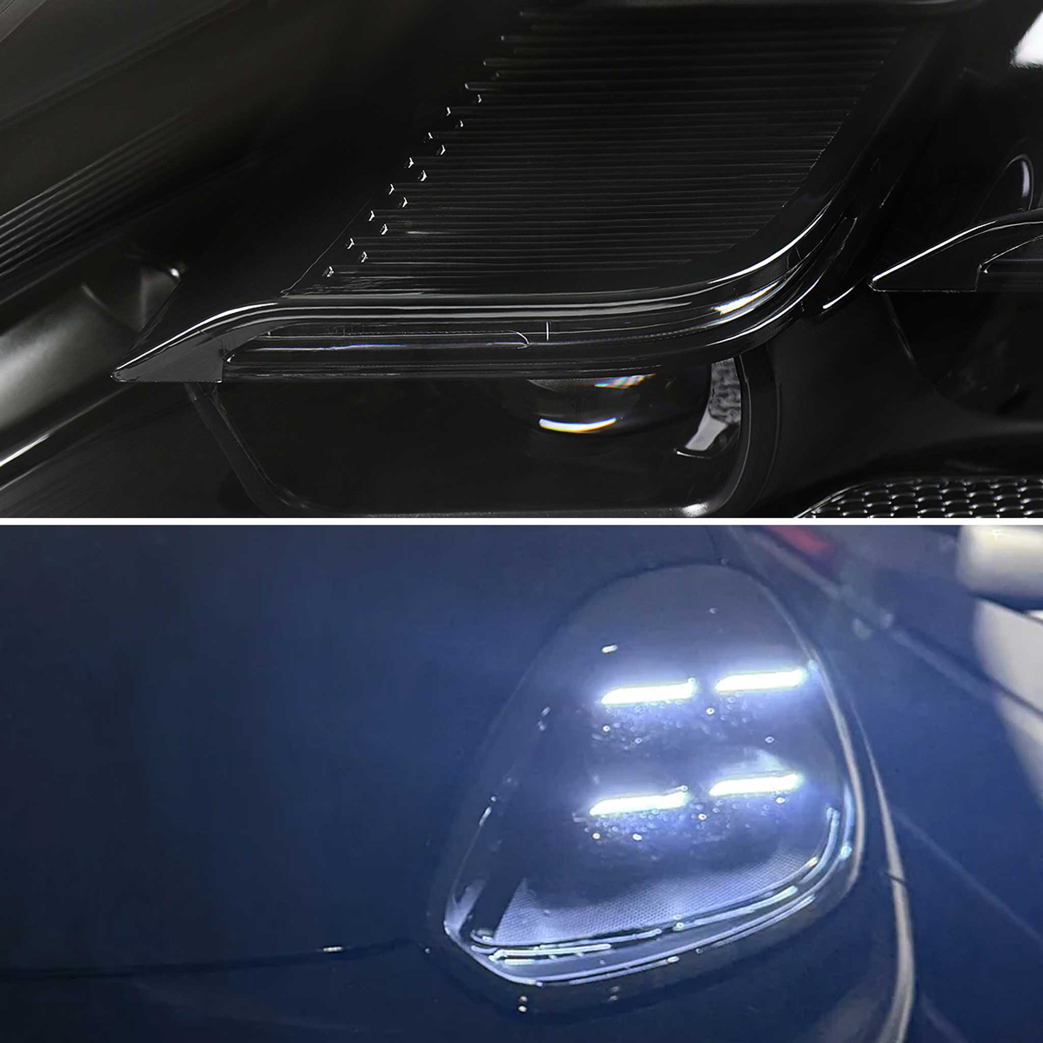 For Porsche Cayenne 958.2 2015-2017 Matrix LED Projector Headlights DRL Dynamic Black Clear Lens Glossy Trim