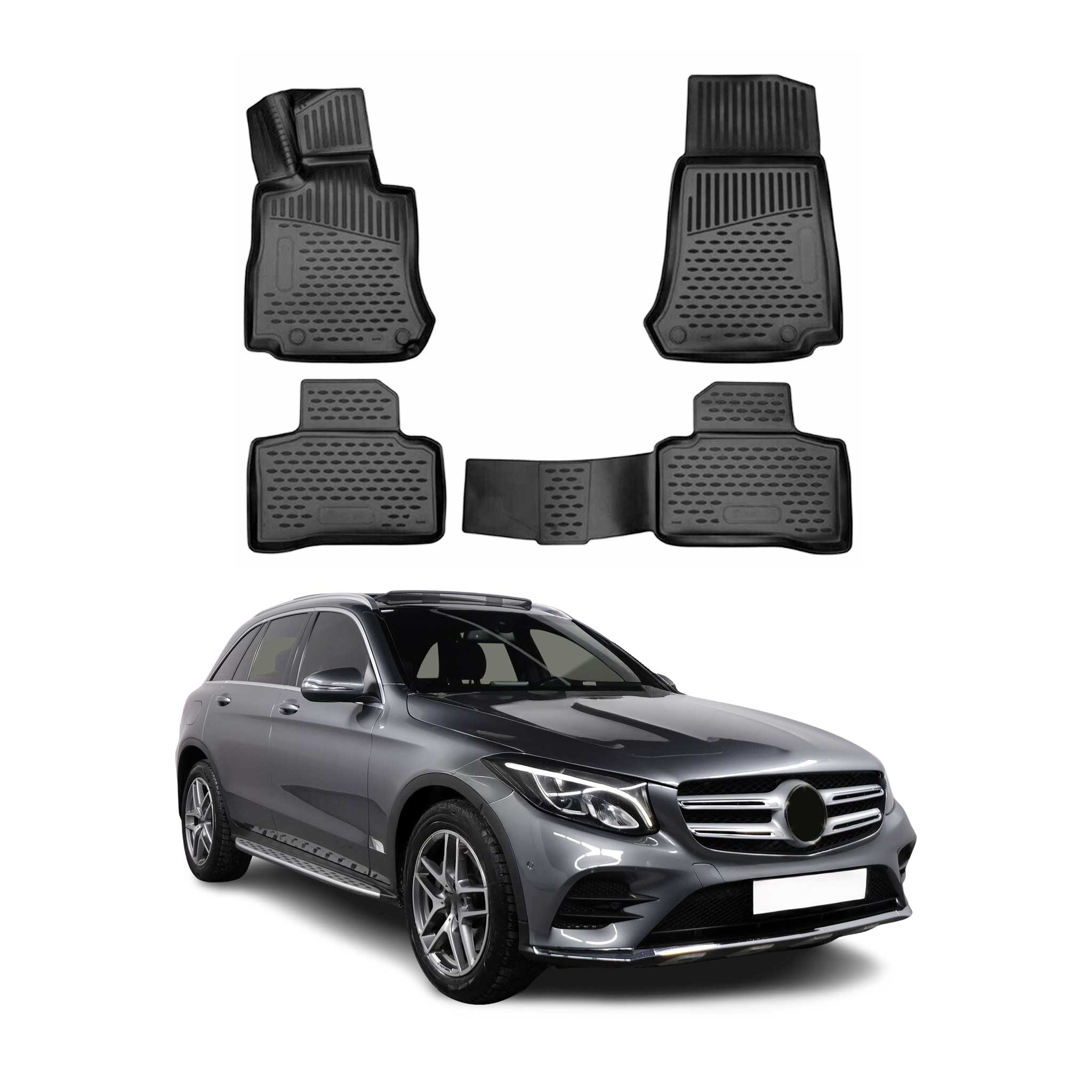 2016-2022 Mercedes GLC Class X253 C253 Floor Mats Liners Full Set All Weather Black