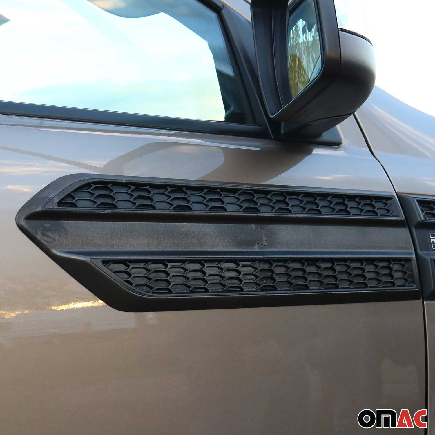2019-2023 Ford Ranger Wildtrak Side Door Molding Trim Skirt Garnish Black 2Pcs
