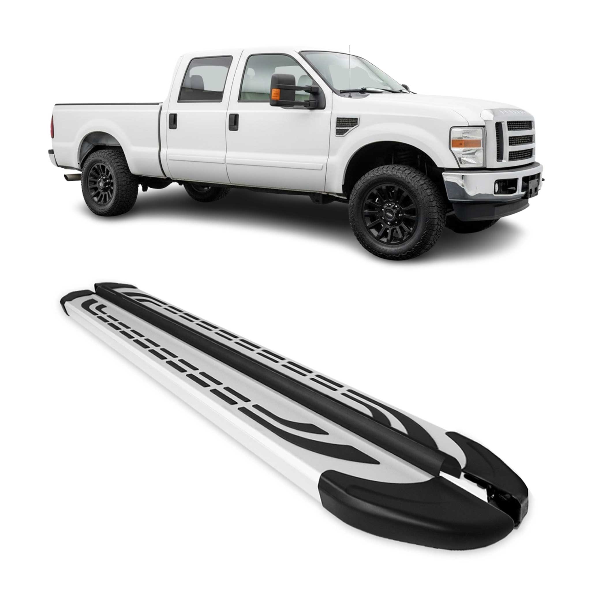 1999-2016 Ford F250/350/450/550 Nerf Bar Side Step Running Boards Aluminum 2Pcs