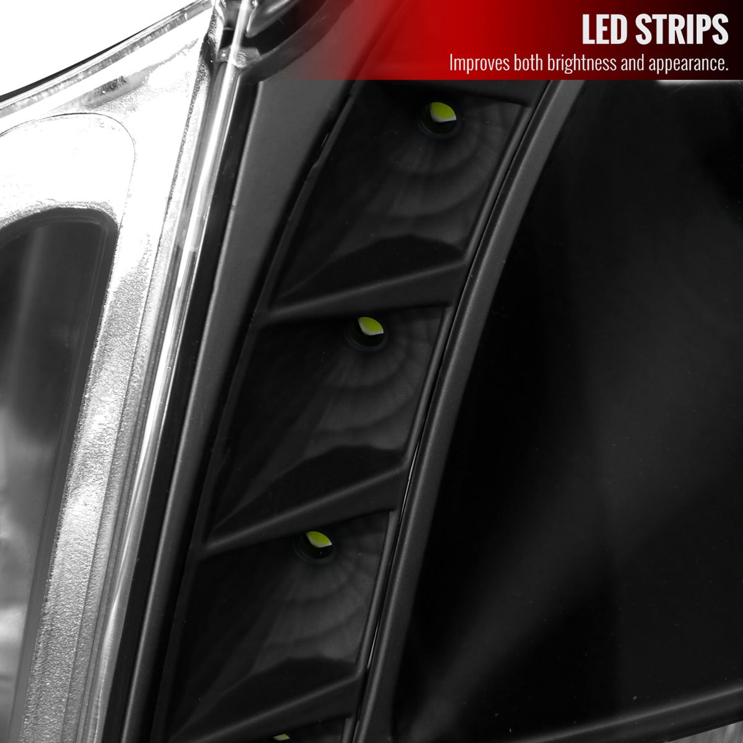 2003-2007 Cadillac CTS Halo Projector Headlights Matte Black/Clear Lens