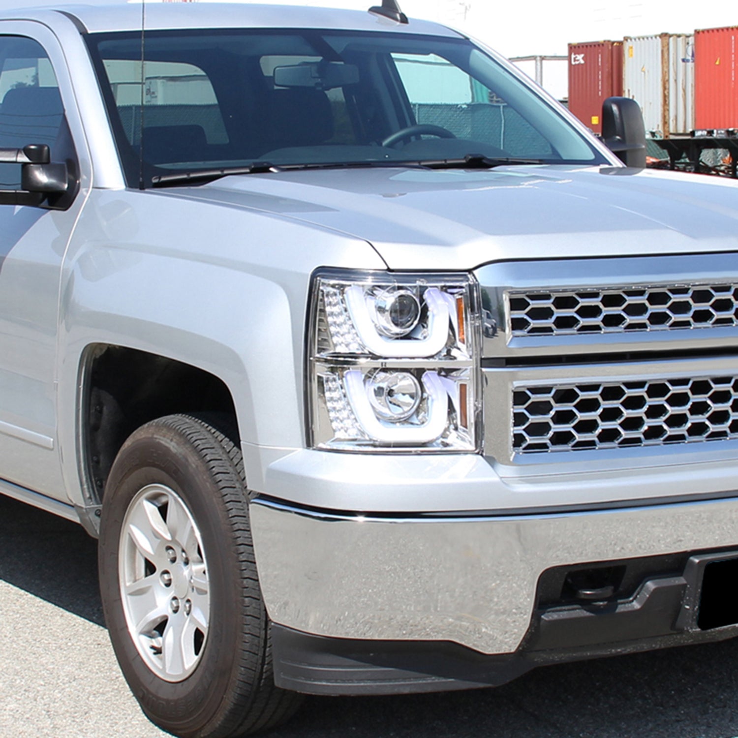 2014-2015 Chevy Silverado 1500 Dual LED U-Bar Headlights LED Signal Lights