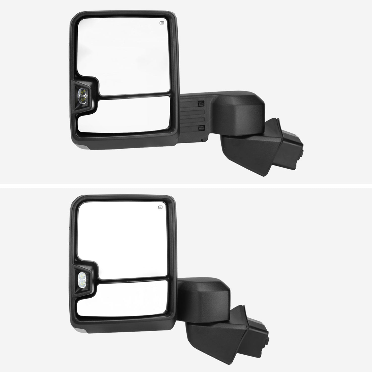 2019-2022 Chevy Silverado 1500 Heated Chrome Towing Mirrors Smoke &Turn Signal