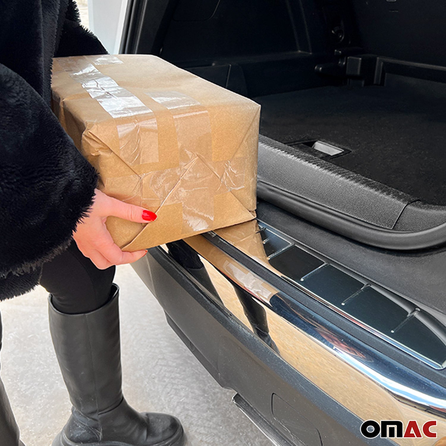 2018-2025 Audi Q5 SQ5 Rear Bumper Sill Cover Protector Guard Stainless Steel