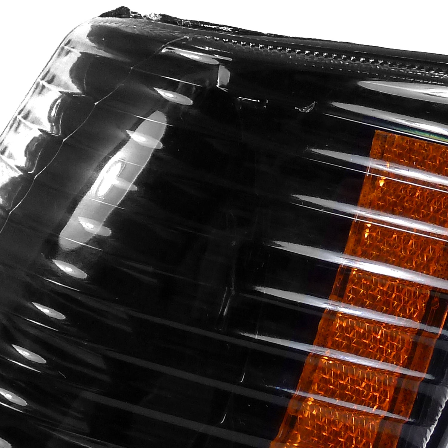 1993-1998 Jeep Grand Cherokee Corner Lights Amber Reflectors Matt Black