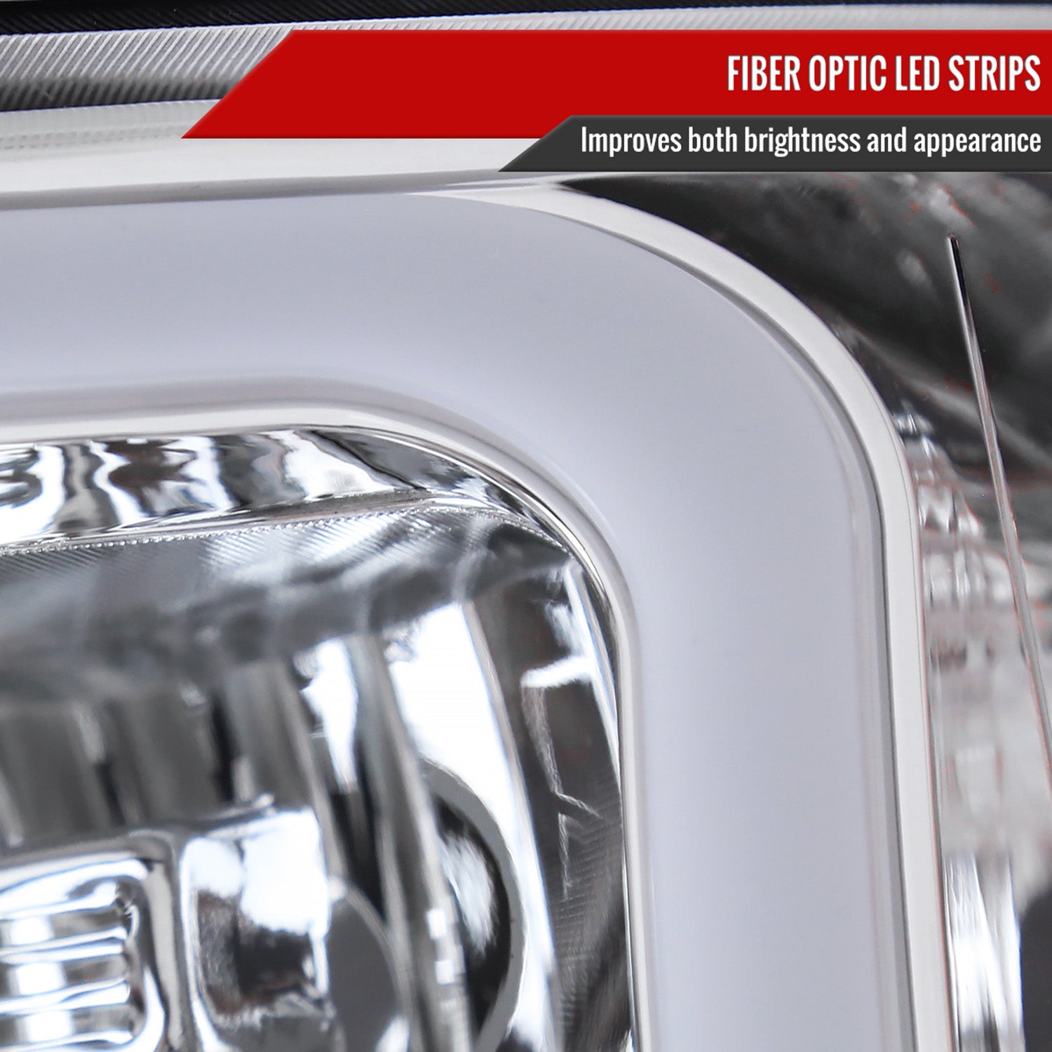 2007-2013 Chevy Silverado 1500 2500HD 3500HD LED Headlights Amber & Chrome