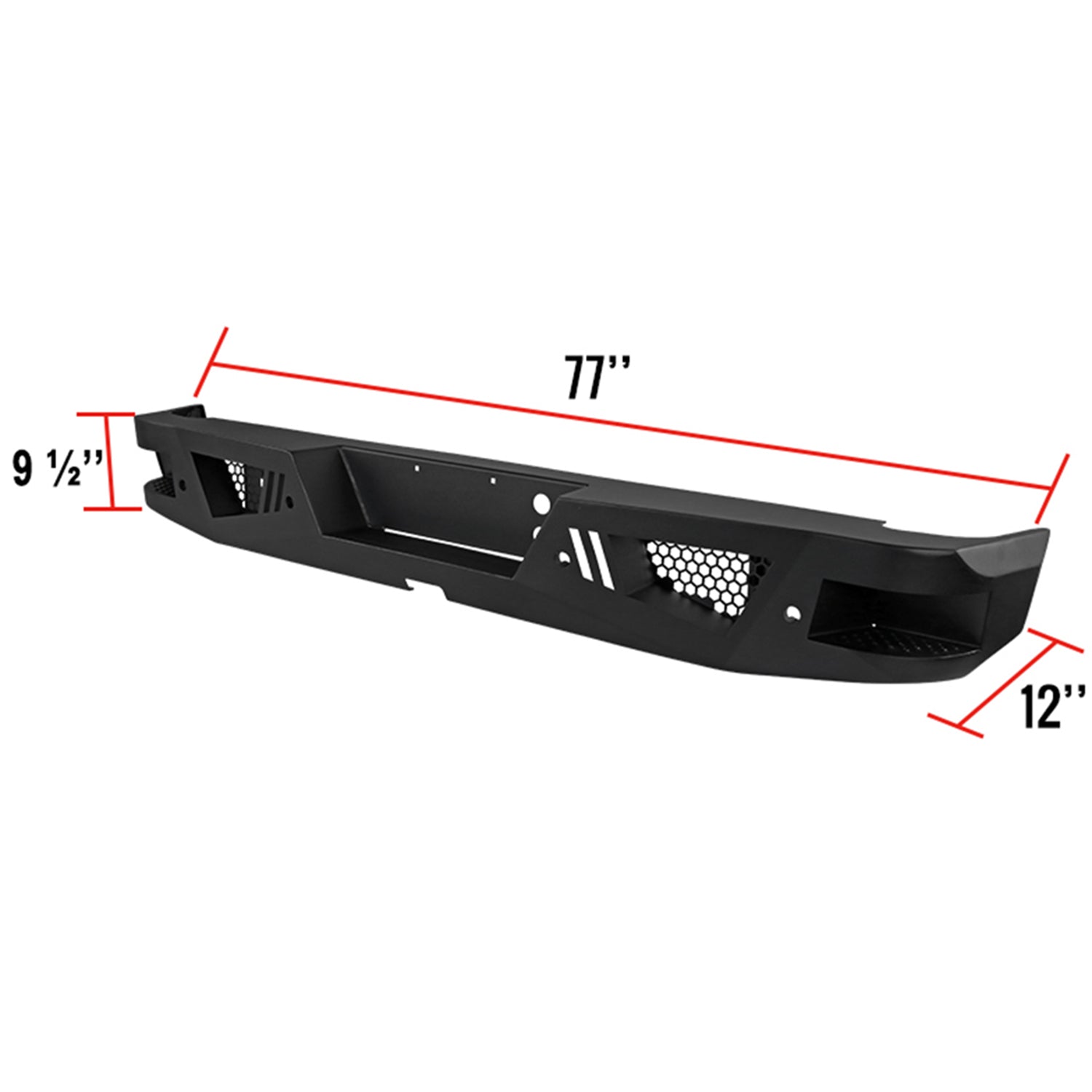 2007-2018 Chevy Silverado 1500 Heavy Duty Steel Rear Step Bumper License Lamp