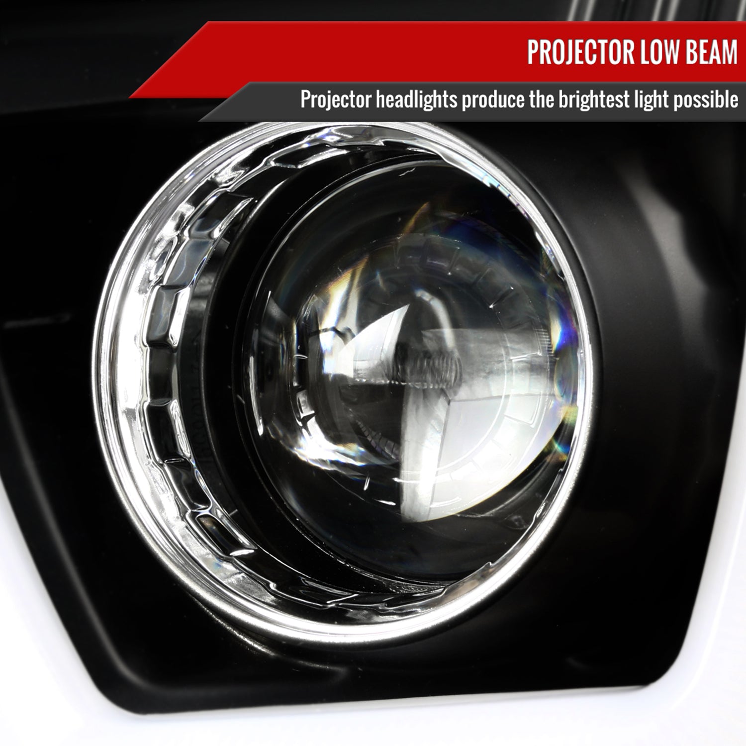2011-2014 Dodge Charger Dual Halo Projector Headlights Matte Black/Clear Lens