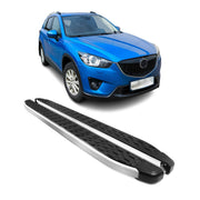 2013-2016 Mazda CX-5 Running Boards Side Steps Silver & Black