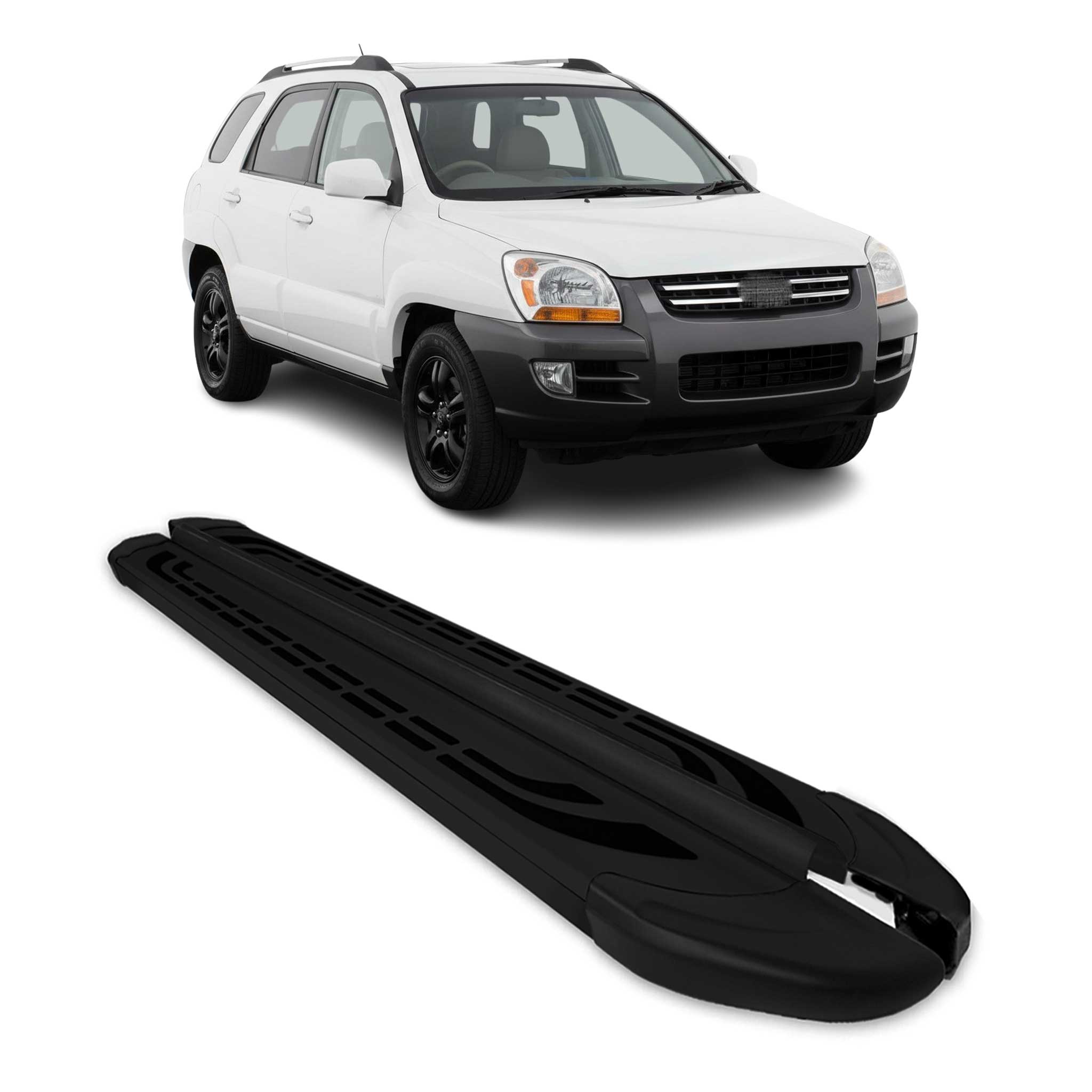 2005-2009 Hyundai Tucson Running Boards Side Steps Black