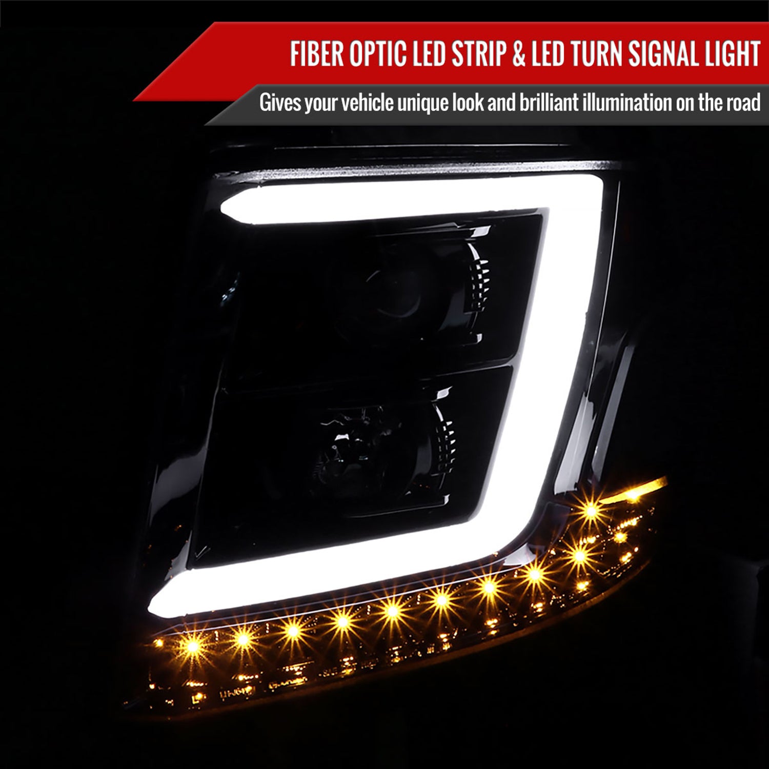 2015-2020 Chevy Tahoe Suburban/ Suburban 3500HD LED Headlights Glossy Black