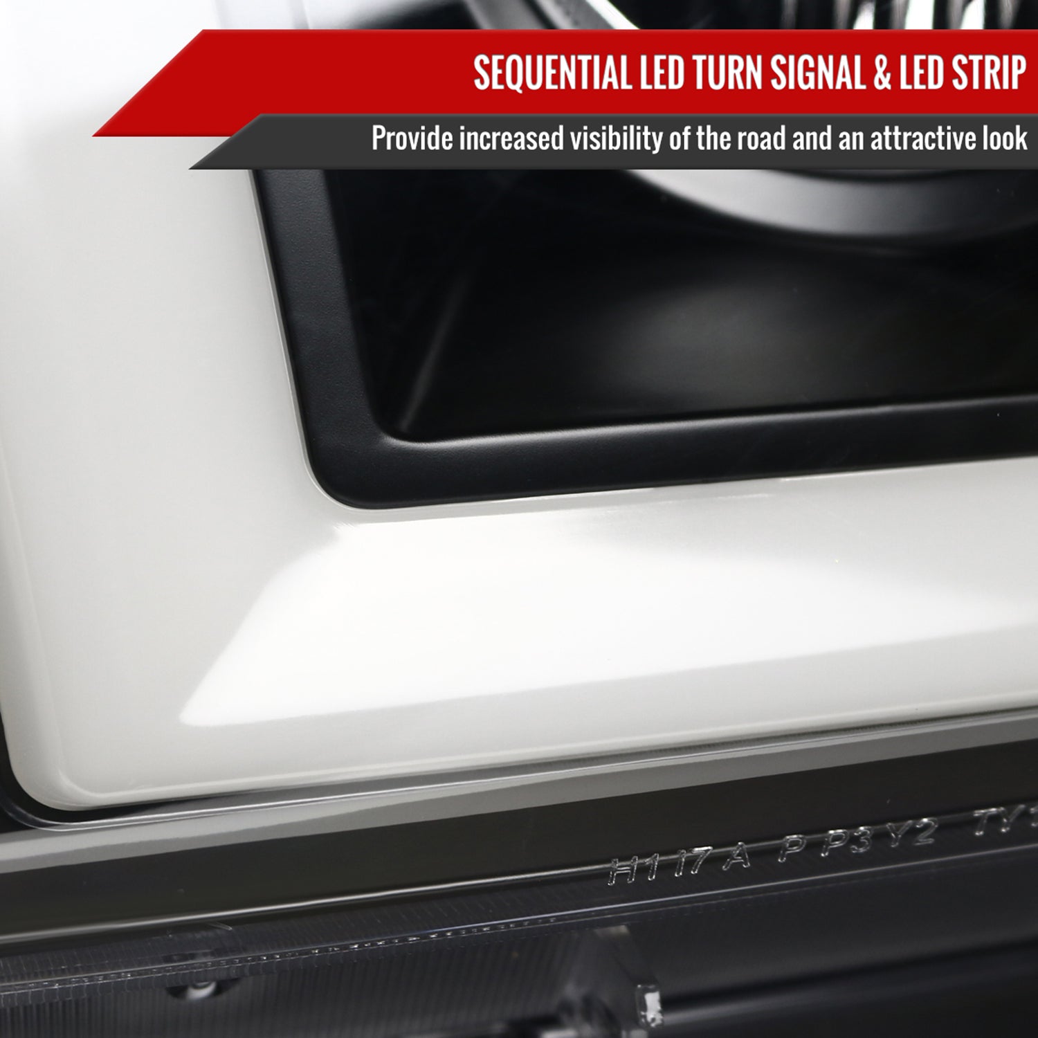 2007-2013 Toyota Tundra/ 08-2017 Sequoia LED C-Bar Headlights Signal Black