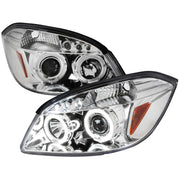 2005-2010 Chevy Cobalt Pontiac /Pursuit Dual Halo Projector Headlights Chrome