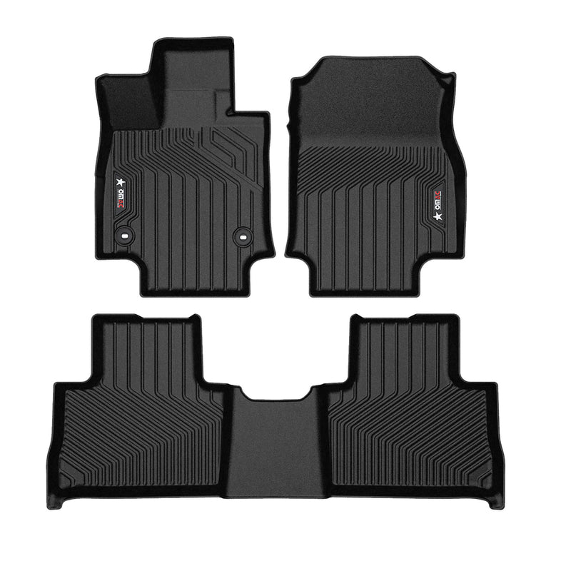 2019-2025 Toyota RAV4 Premium Floor Mats Liners First and Second Row Set Black