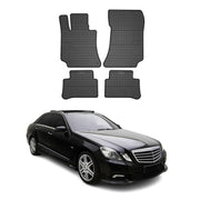 2010-2016 Mercedes E Class W212 Sedan Floor Mats Liners Full Set All Weather Rubber Black