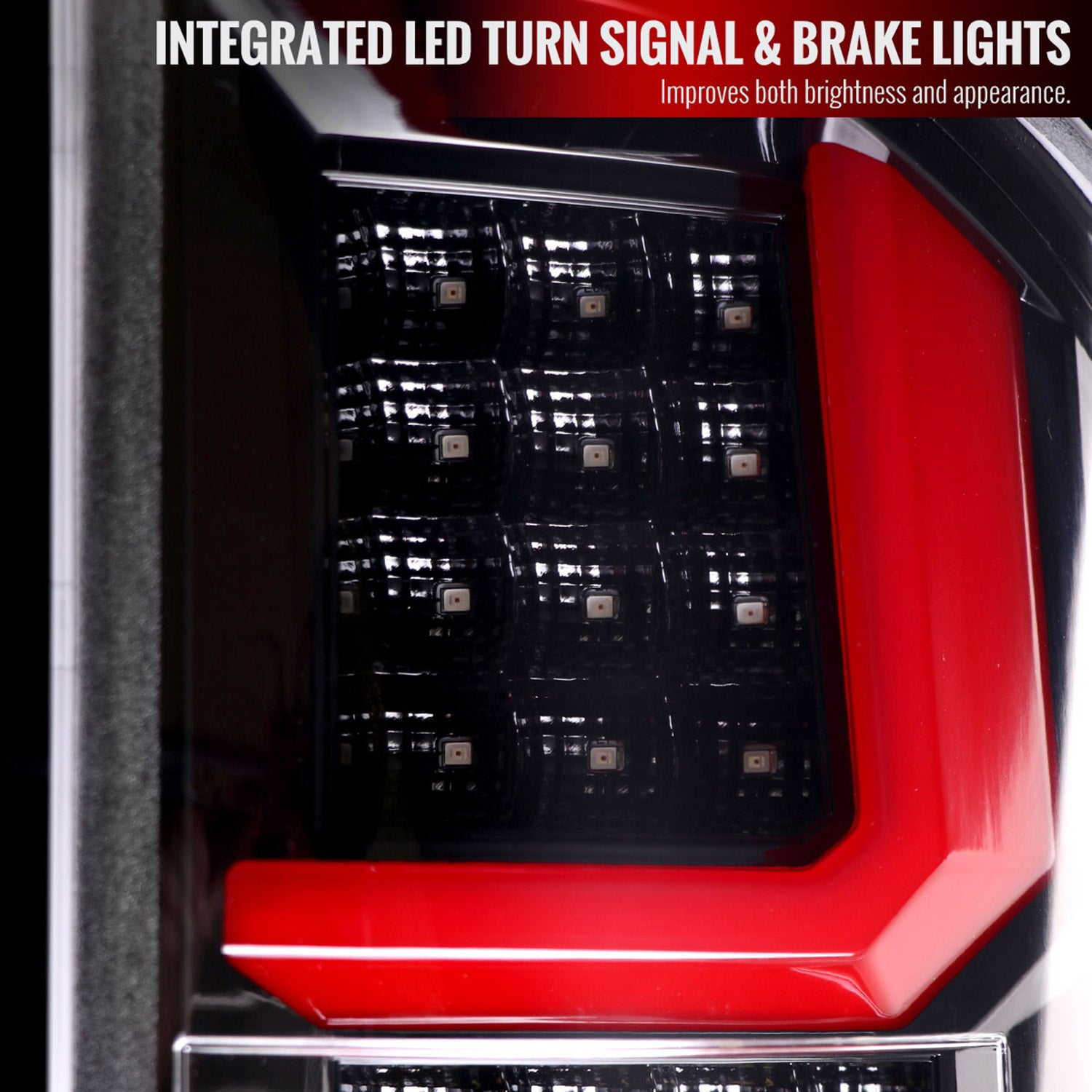 2007-2013 Chevy Silverado 1500 2500HD/3500HD LED Tail Lights Red Jet Black