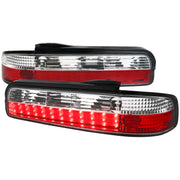1989-1994 Nissan 240SX S13 Coupe LED Tail Lights Chrome Housing/Clear Lens