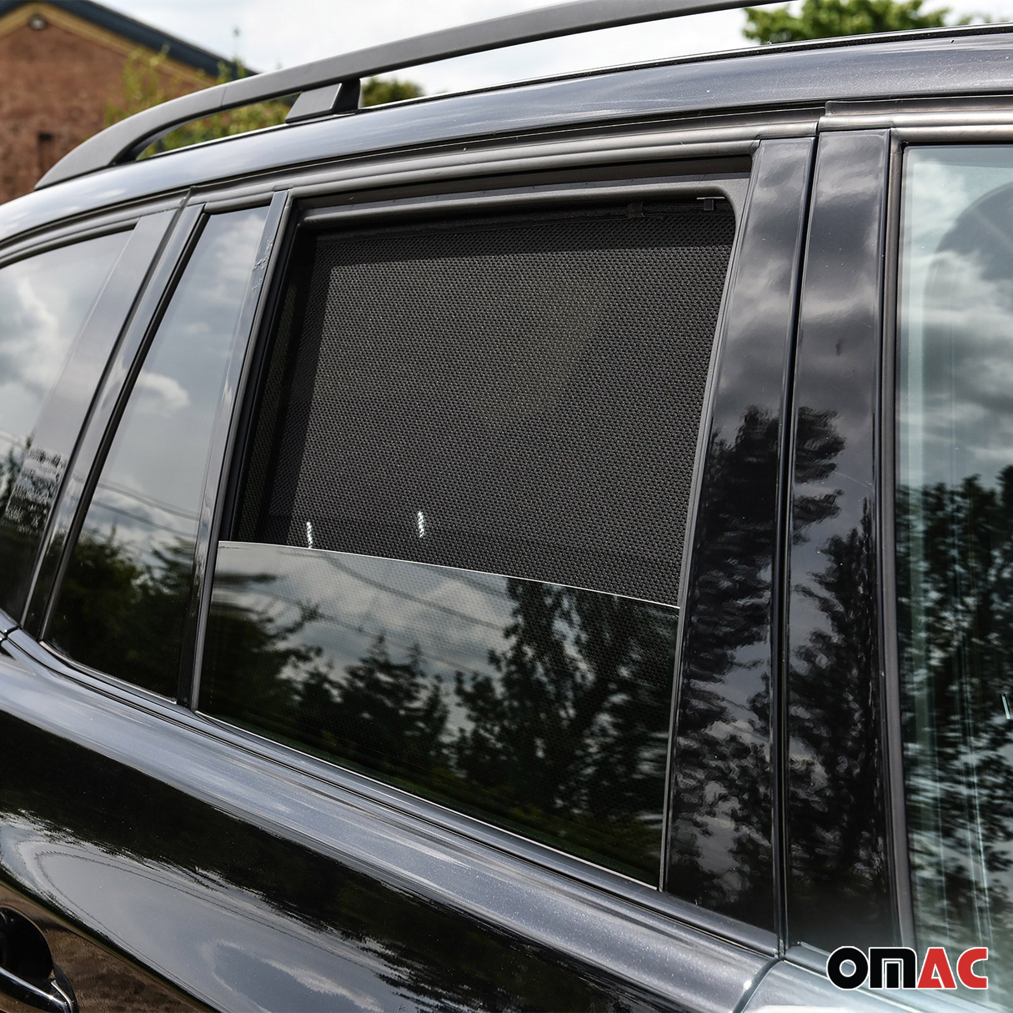 2004-2010 BMW X3 E83   Side Rear Window Curtain Mesh Black 2Pcs