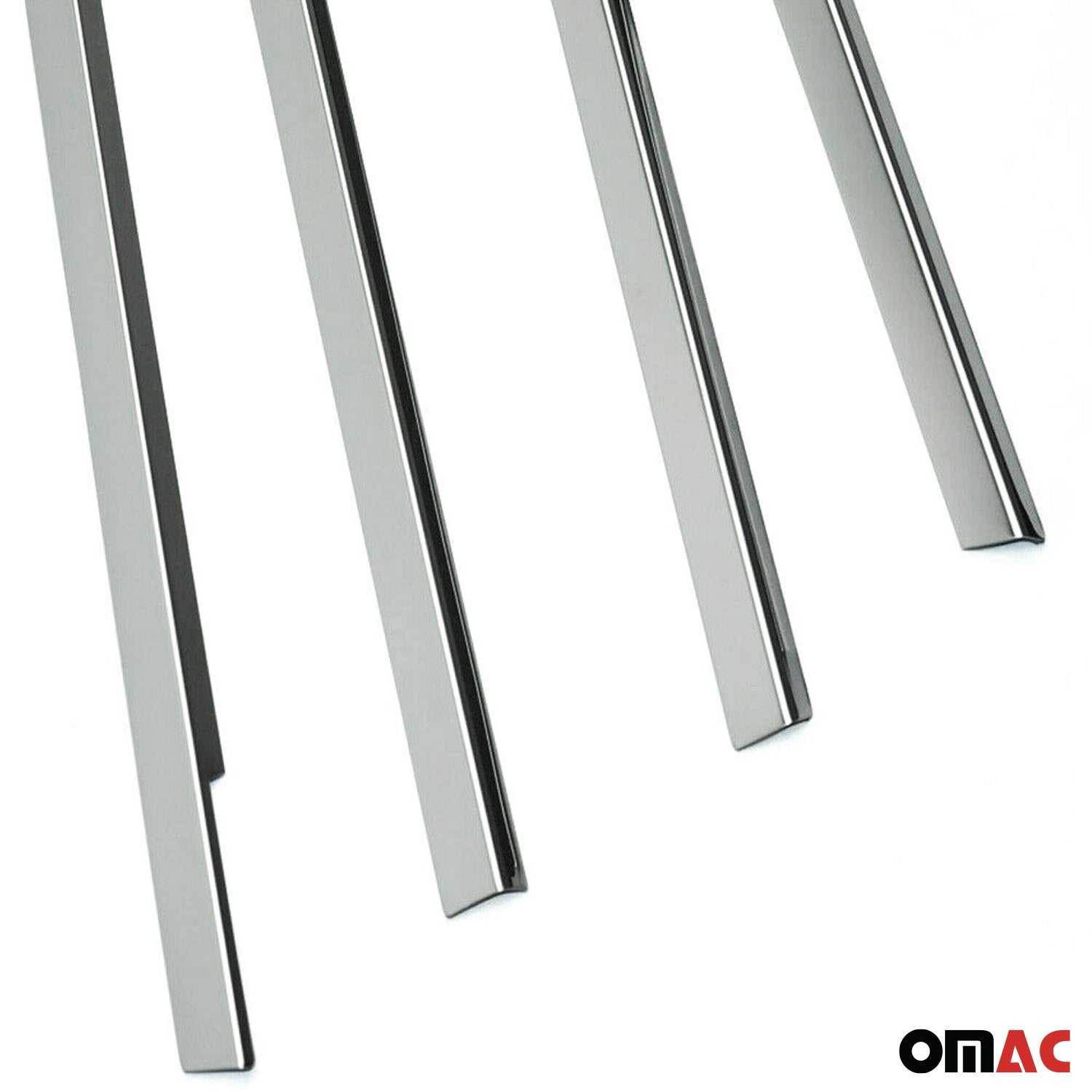 2006-2011 Hyundai Accent Window Molding Trim Streamer Stainless Steel Silver 4 Pcs