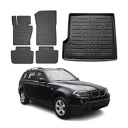 2004-2010 BMW X3 E83 Floor Mats & Cargo Liner Full Set All Weather Black