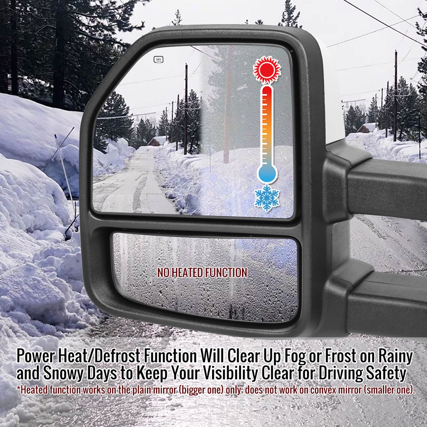 2015-2020 Ford F-150 Heated Towing Mirrors Smoke Turn Signal &Auxiliary Lights