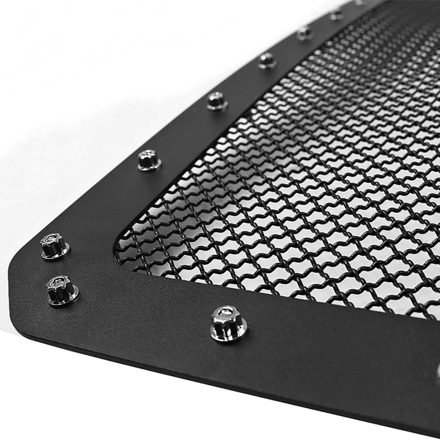 2011-2016 Ford F-250/350/450/550 Rivet Black Steel Mesh Grille Center Insert