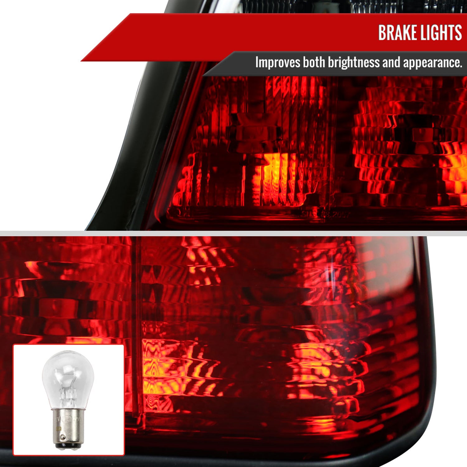 1992-1998 BMW E36 3 Series Sedan Tail Lights Chrome Housing/Red Smoke Lens