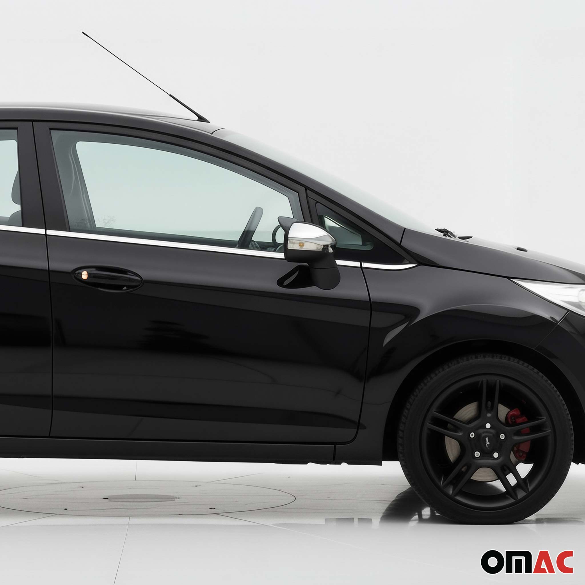 2011-2019 Ford Fiesta / B-Max Side Mirror Cover Caps Chrome Stainless Steel Silver 2Pcs