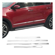 2017-2022 Kia Sportage Side Door Molding Trim Skirt Garnish Stainless Steel Silver 4Pcs
