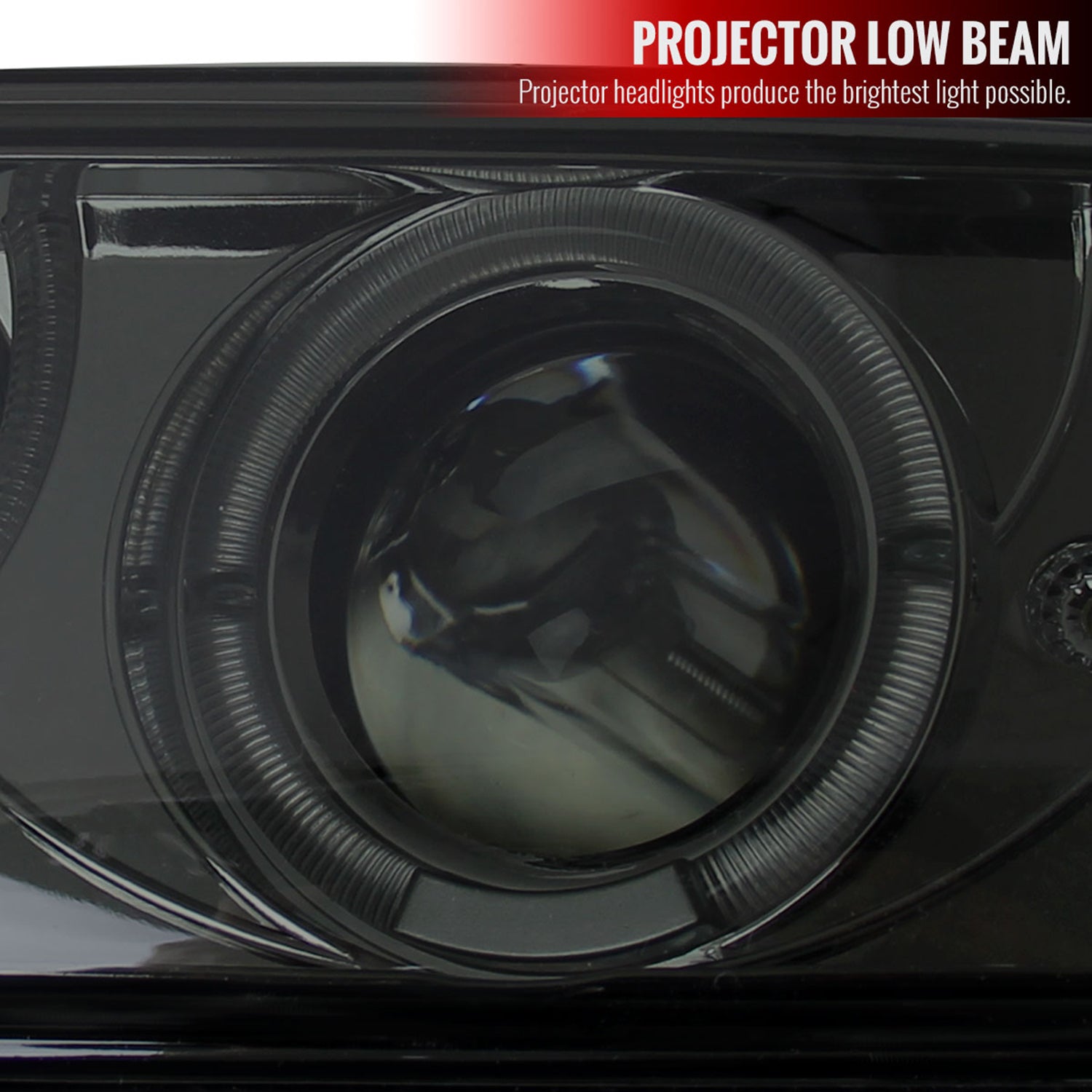 1998-2004 Chevy S10 Dual Halo Projector Headlights Chrome Housing/Smoke Lens